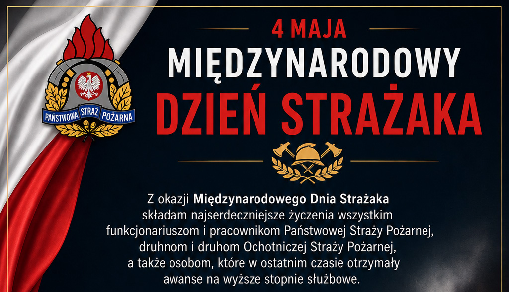 Życzenia Komendanta Centralnej Szkoły PSP z okazji Dnia Strażaka