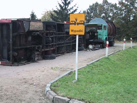 Stanowisko ćwiczeń ratowniczo - gaśniczych na autostradach