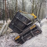 Wypadek samochodu ciężarowego w miejscowości Kalety