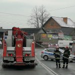 Wypadek samochodu ciężarowego w miejscowości Truskolasy